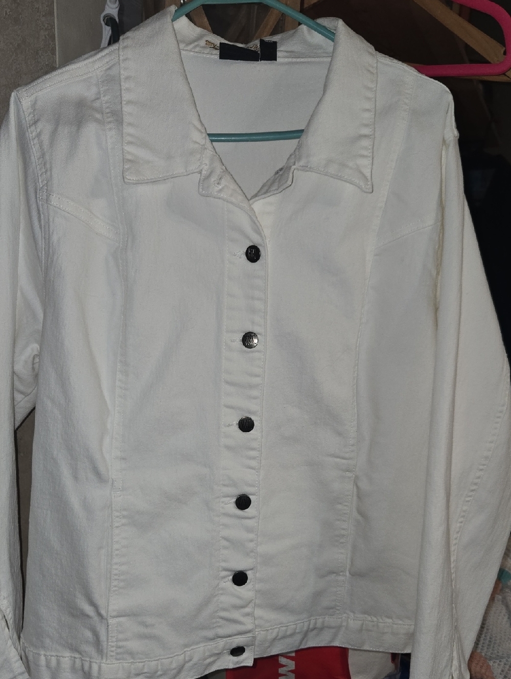 Women with Control White Jean Jacket